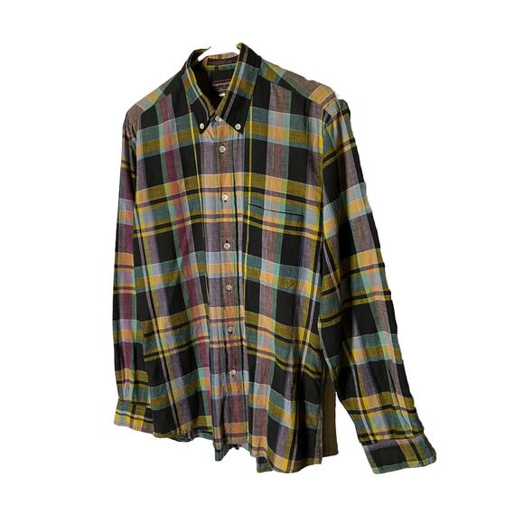 Bloomingdales VTG Shirt Distressed Mens Medium Button Up Traditionalist Office - Picture 1 of 12